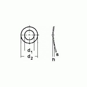 DIN 137 A Curved spring washer