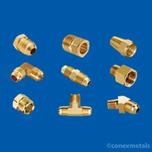 Conexões de latão alargado