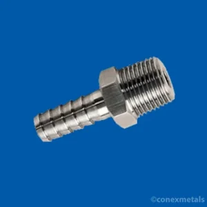 Pontas de mangueira macho de aço inoxidável