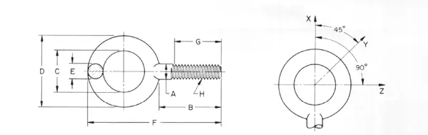 Dibujo de línea Conectores Terminales de Ojal 1